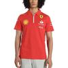 Puma Letter Print Ferrari Pattern Design Casual Short Sleeve Polo Shirt Men Polo Shirts Scarlet 763602-01