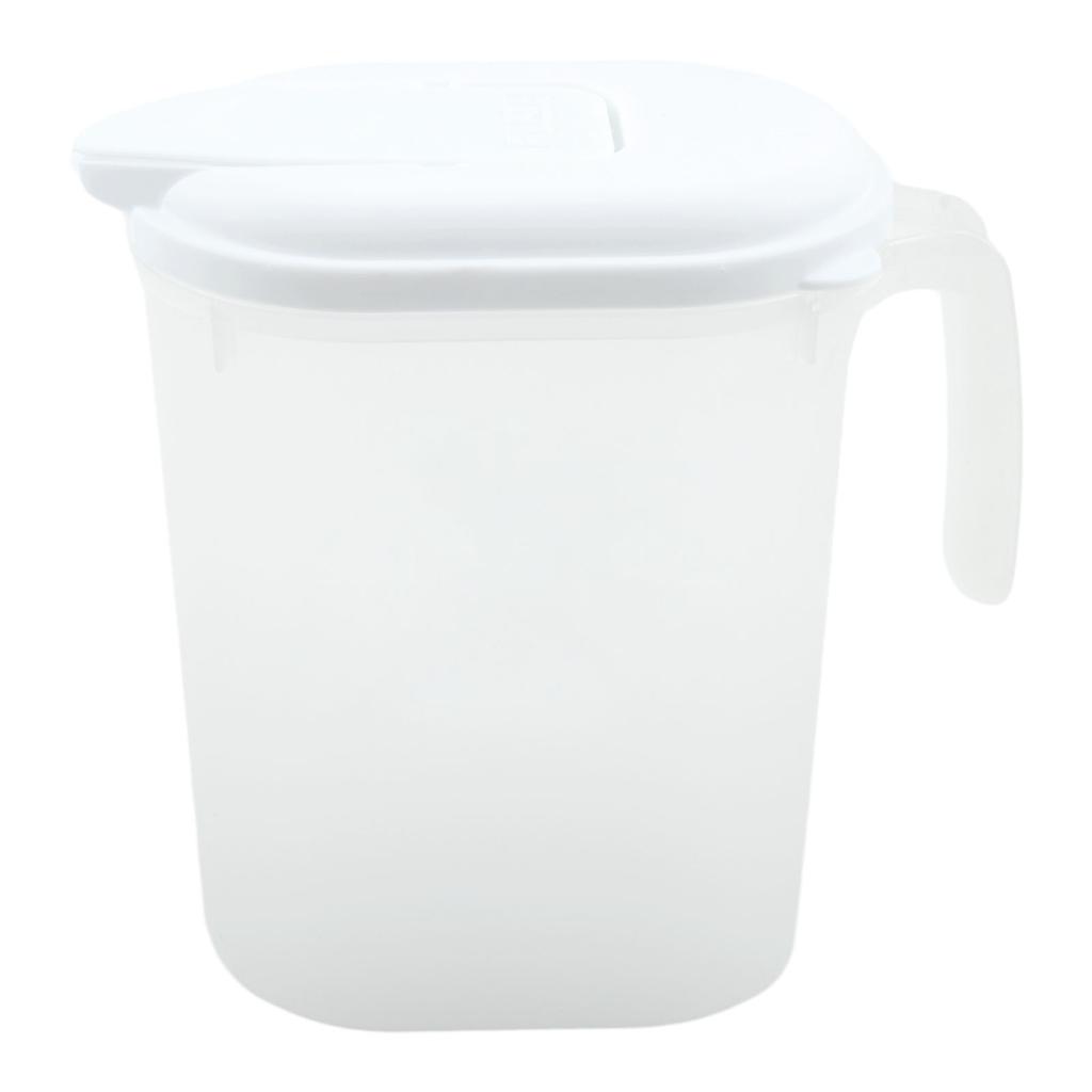 Kessel Plastikkrug PP 1 Stück Milchgetränke Plastik Sommer Wasser Wasserkrug 125g 18*19*13cm Behälter Krug mit Deckel Exquisit