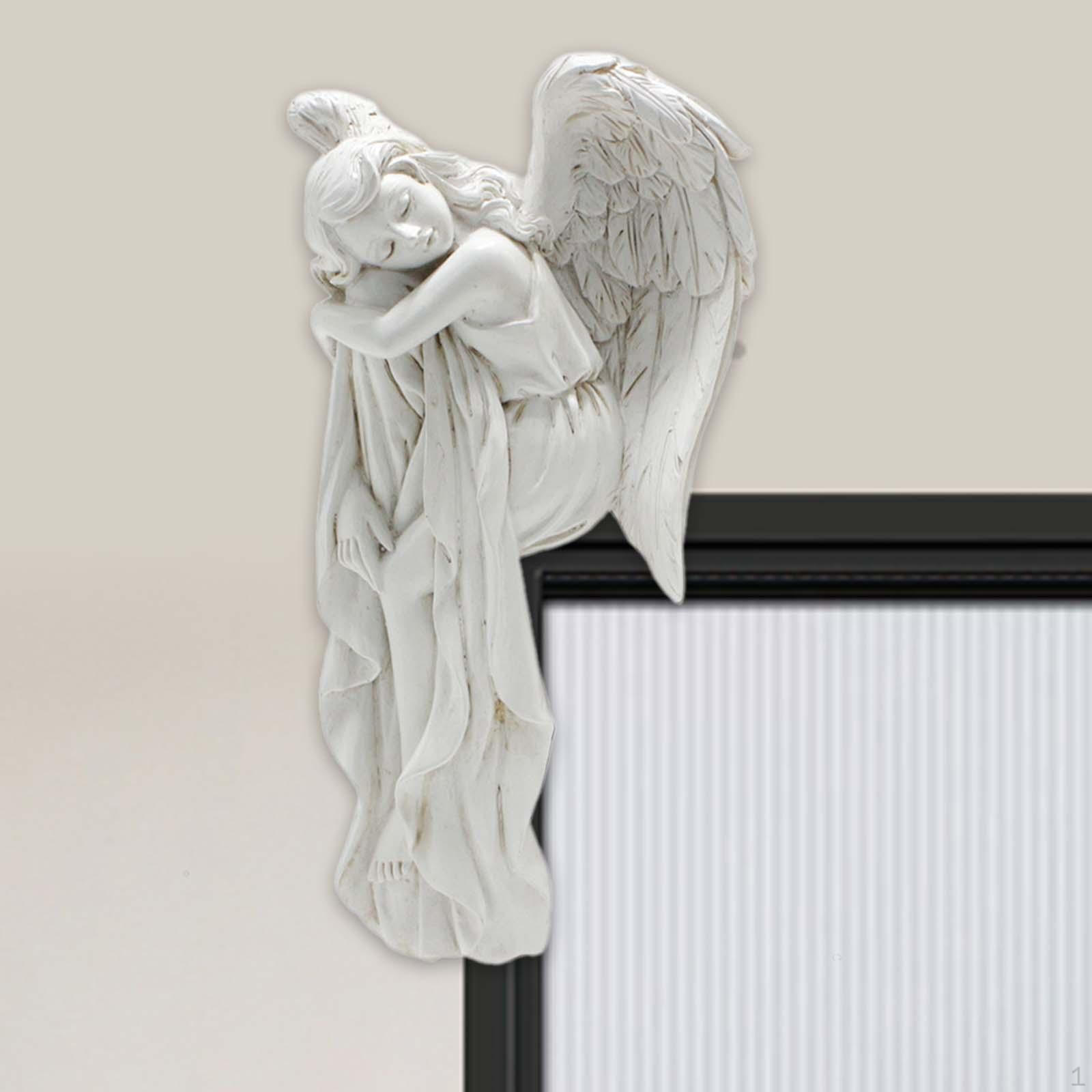 

Ангел Дверная рама Декор Скульптура Милая Настенная Угловая Фигурка Из Смолы для Полки left Angel