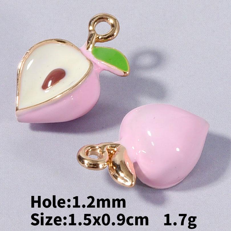 5/24pcs Cake Coffee Food Pendant Enamel Chilli/Strawberry/Cherry Charms For Jewelry Making Bulk DIY Bracelets Necklace Pendants