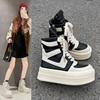 Fashion Luxury Trainers Casual Shoes Men High Top Brown Suede Genuine Leather Women Flat Geobasket Ro Lace Up Sneakers Zip Ankle Boots