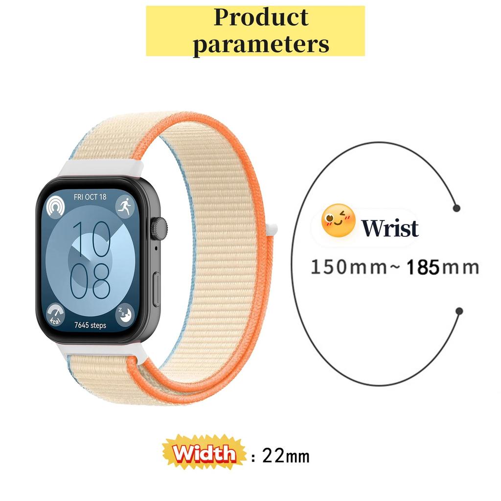 Bracelet à boucle en nylon pour Huawei Watch Fit 3 4 5 Bracelet de montre intelligente de sport tissé Correa pour Huawei Watch Fit 4 Pro 5 Pro Bracelet Bracelet de montre