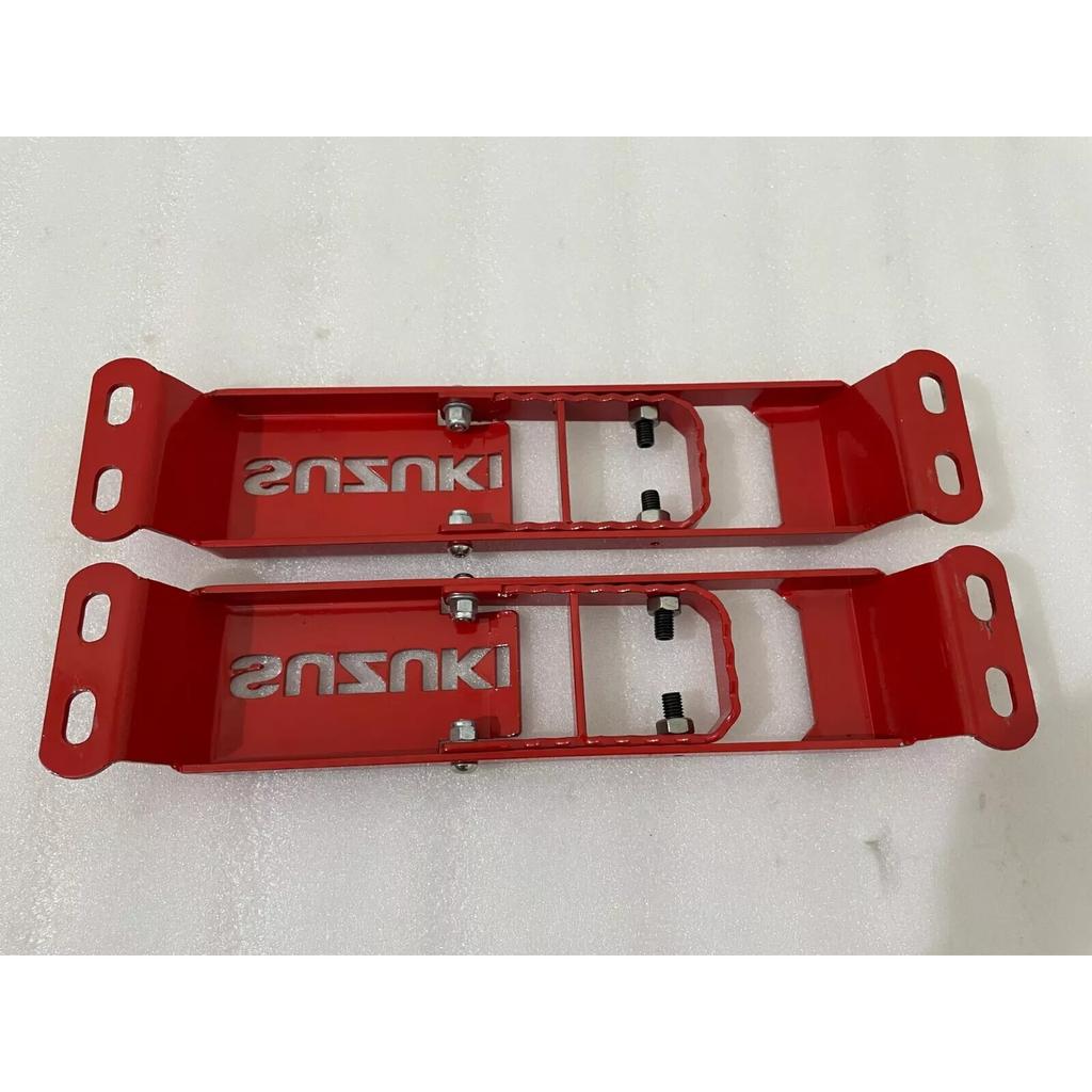 Suzuki Samurai Sierra Door Hinge Step Foot Peg Metal Foldable 2 Set Red & Black