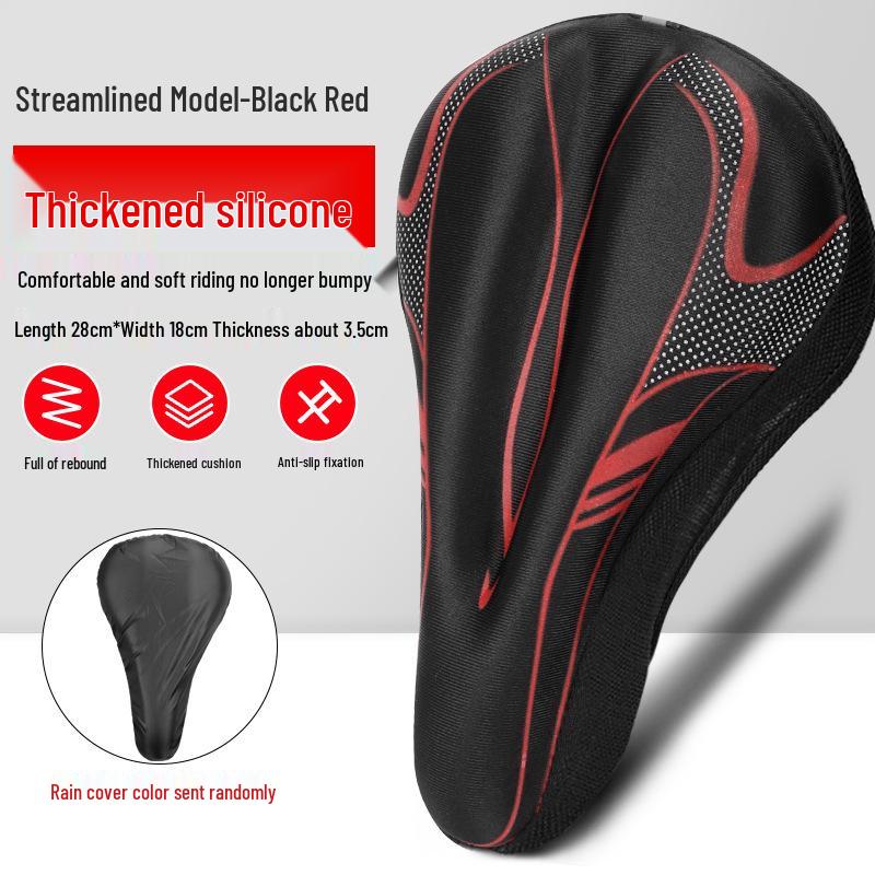 Bicycle Seat Cushion: Super Soft Silicone, Thickened Shock Absorption for Road and Mountain Bikes