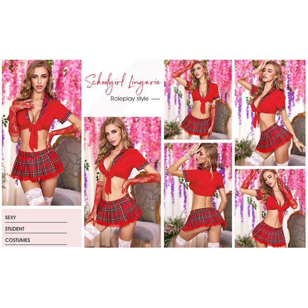 Foreign Trade European and American Sex Underwear Sexy Transparent Student Clothing Sailor Clothing Short Skirt Small Chest Uniform Temptation Set Who