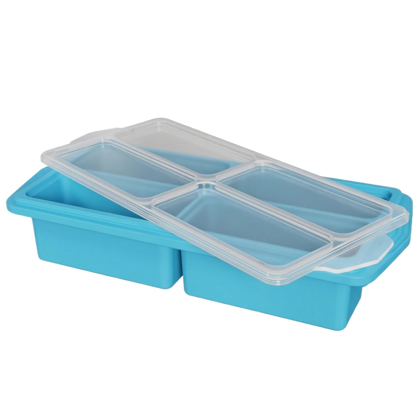 Silicone Trays for Soup Stock Freezer Molds Large Capacity Divided Freezing Container one size синий