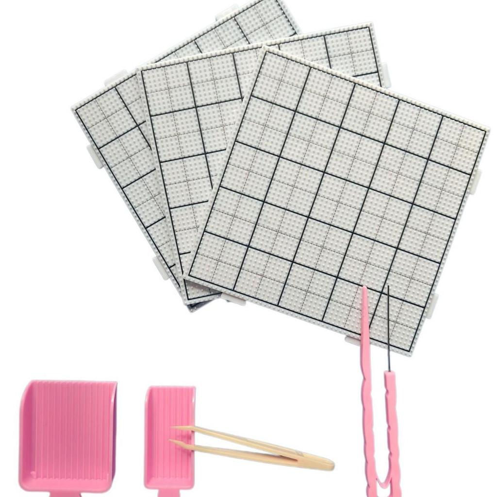 Perler Beads Tool Set: Pen, Bead Board, Spatula, 2.6mm Large Square & Round Plates, Bead Box, Iron.