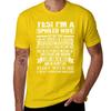 YES! I'M A SPOILED WIFE T-Shirt animal prinfor boys tops customizeds men workout shirt
