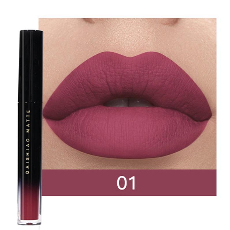 

Набор водостойких помад Daiso для трансграничной торговли - 5 матовых, не выцветающих, не оставляющих следов на чашках.