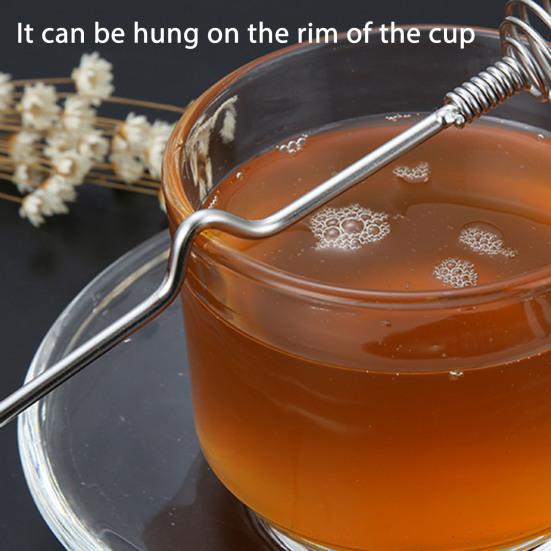Stainless Steel Honey Dipper Honey Stirrer Multi-Purpose Mixing Spoon for Tea Cocktails Honey Stirring Rod for Syrup Jam Drinks