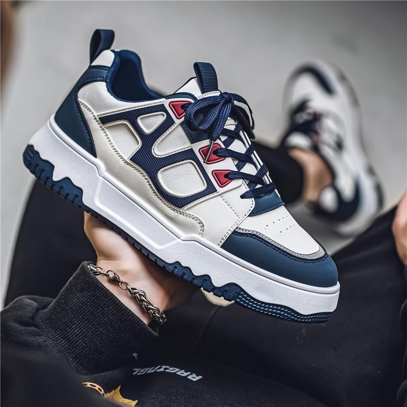

Men s shoes autumn and winter tide brand niche design original sports board shoes Internet celebrity youth Korean version versatile casual tide shoes 44 синій