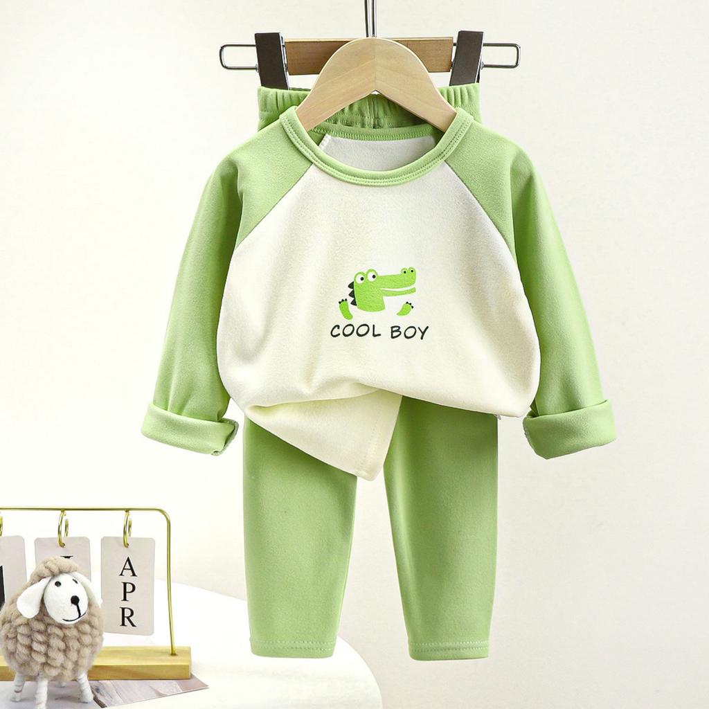 Children's Boys And Girls Home Wear And Pajamas Long-sleeved Tops And Trousers Sets