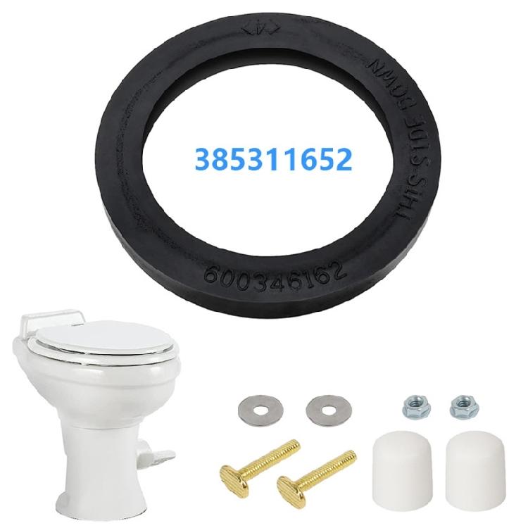RVs Toilet Maintenance Seal Kit, Silicone Toilet Seal Set with Mounting Parts for 300 310 320 Replace 385311652