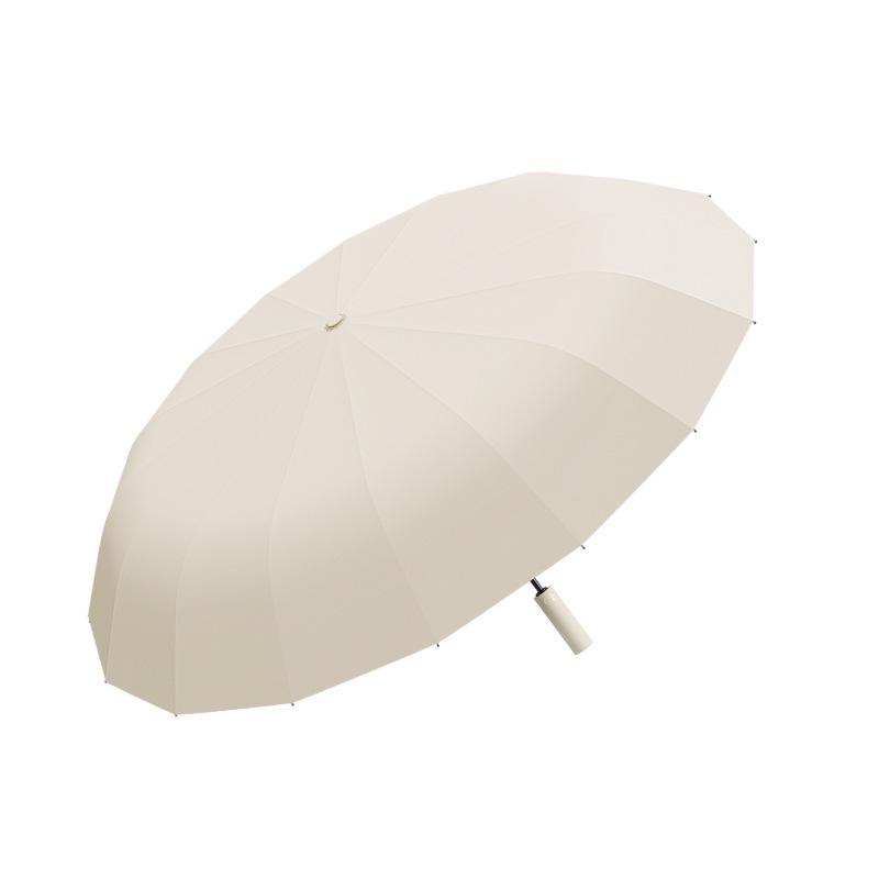 Men's Large Windproof Folding Umbrella: Reinforced, Sturdy, Dual-Use for Sun & Rain