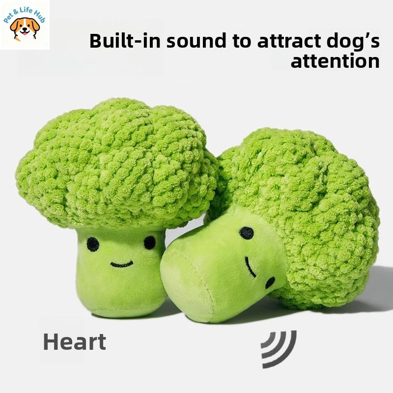 New dog sound toy molar teeth cleaning simulation broccoli plush doll medium-sized dog boredom relief artifact pet products