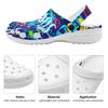 Colorful Printed EVA Clogs Lightweight Breathable Slip On Garden Shoes for Women Men Beach Pool Bathroom Home Beach Wear
