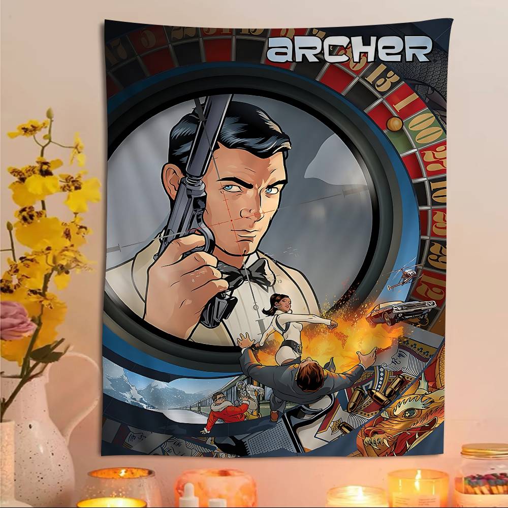 TV A-Archer Chart Tapestry For Living Room Home Dorm Decor Art Home Decor