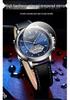 Sanda Men's Multifunction Luminous Waterproof Chronograph Steel Band Dual Display Watch