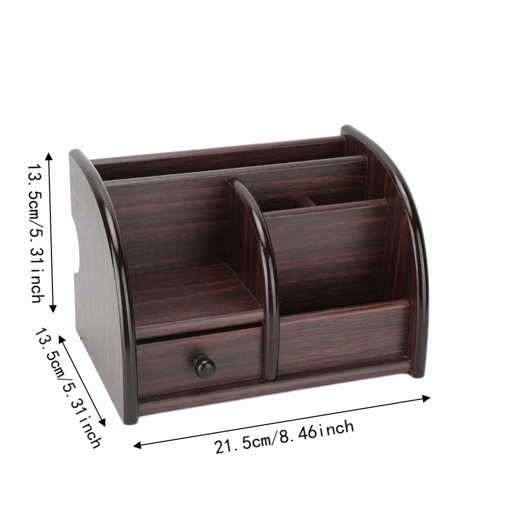 Brown Multi-function Desktop Pen Storage Rack  Home Desktop Sundry Storage