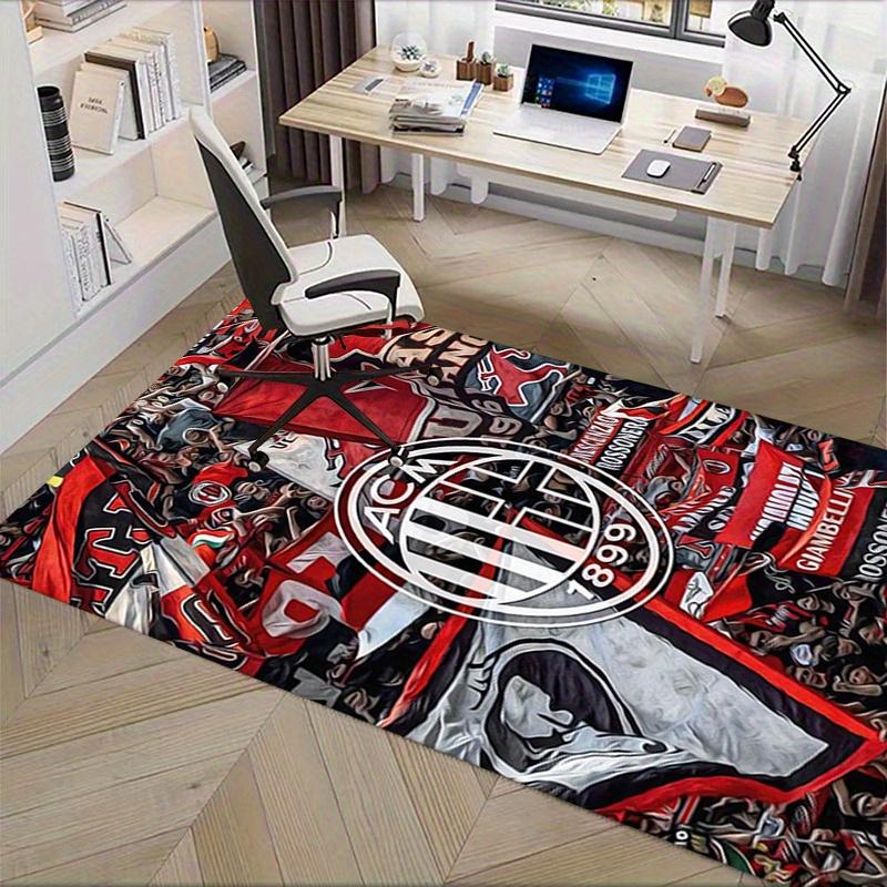 1pc Football,AC Milan,Fans Office Carpet Soft Polyester Entrance Carpet Washable Non slip Machine Wa
