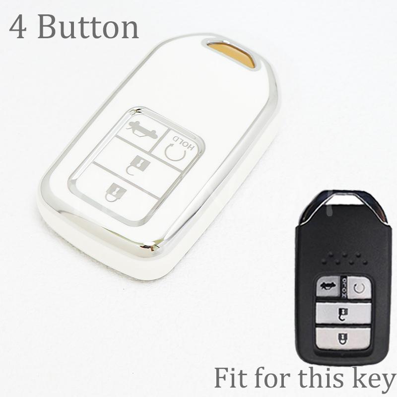 Car Key Cover Case 5 Buttons For Honda Civic Crv Hrv Accord Pilot Fit Freed Vezel Odyssey - Accessories