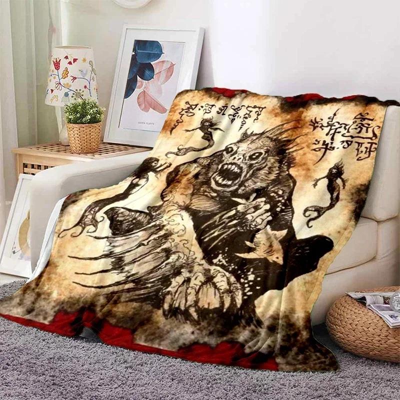 Cthulhu Sofa Kasur Mewah Lembut Mitologi Selimut Tipis Piknik Lempar  Penutup Selimut Gedruckt Bettdecke Geschenk