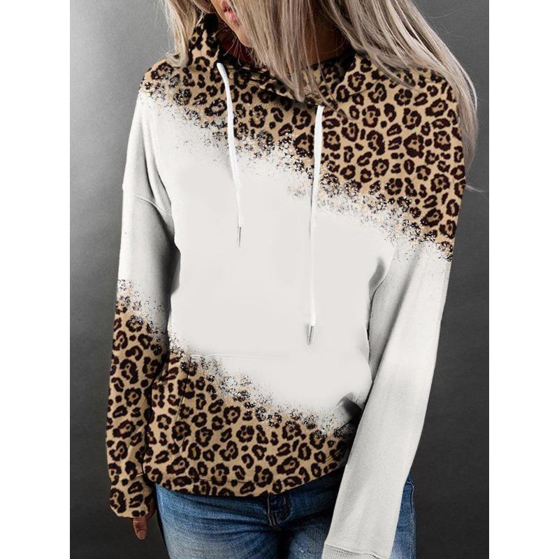 Jaro Podzim Barevně blokovaná Tištěná 3D Módní Ležérní Mikina s kapucí Mikiny a Mikiny (Ženy)