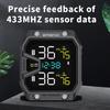 Sistem de Monitorizare a Presiunii Anvelopelor TPMS pentru Motocicletă 0~8Bar 2 Senzori Afișaj Precis Tester Anvelope Accesorii Motocicletă
