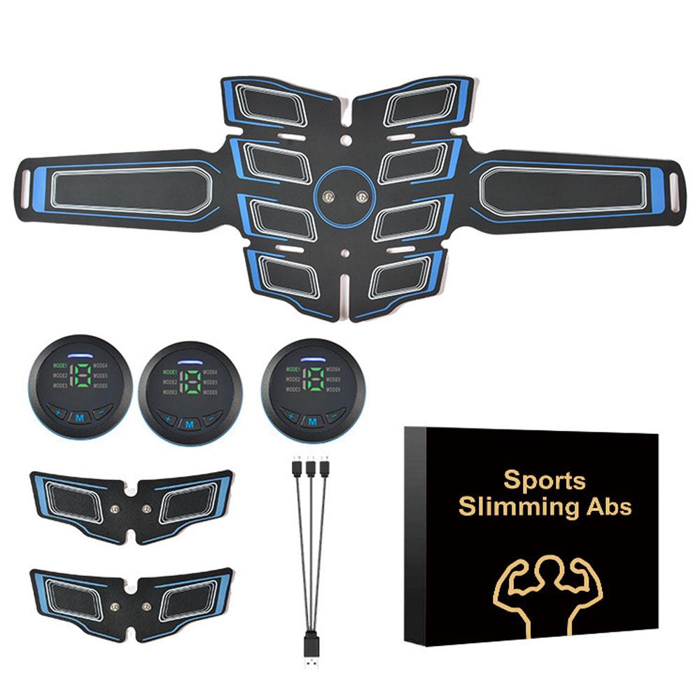 USB-перезаряжаемый тренажер для мышц живота, портативный массажер для мышц живота, электронный тренировочный пояс, фитнес-оборудование