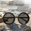 Retro Steampunk Round Polarized Sunglasses with UV400 Protection Adjustable Dimming Glasses for Men & Women Unisex