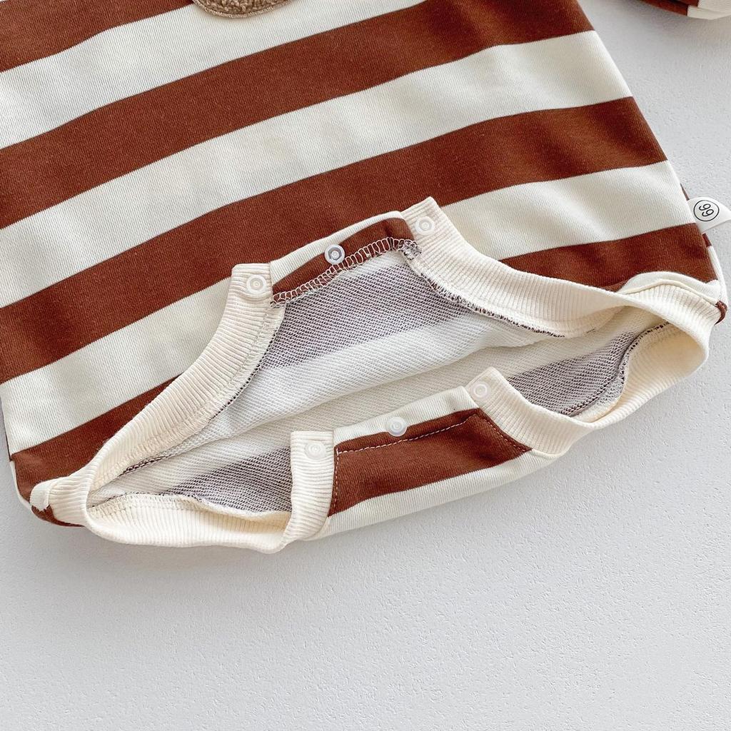 Korean Autumn Baby Romper: Cute Bear Pullover for Newborns, Boys & Girls - Ideal for Outdoor Play