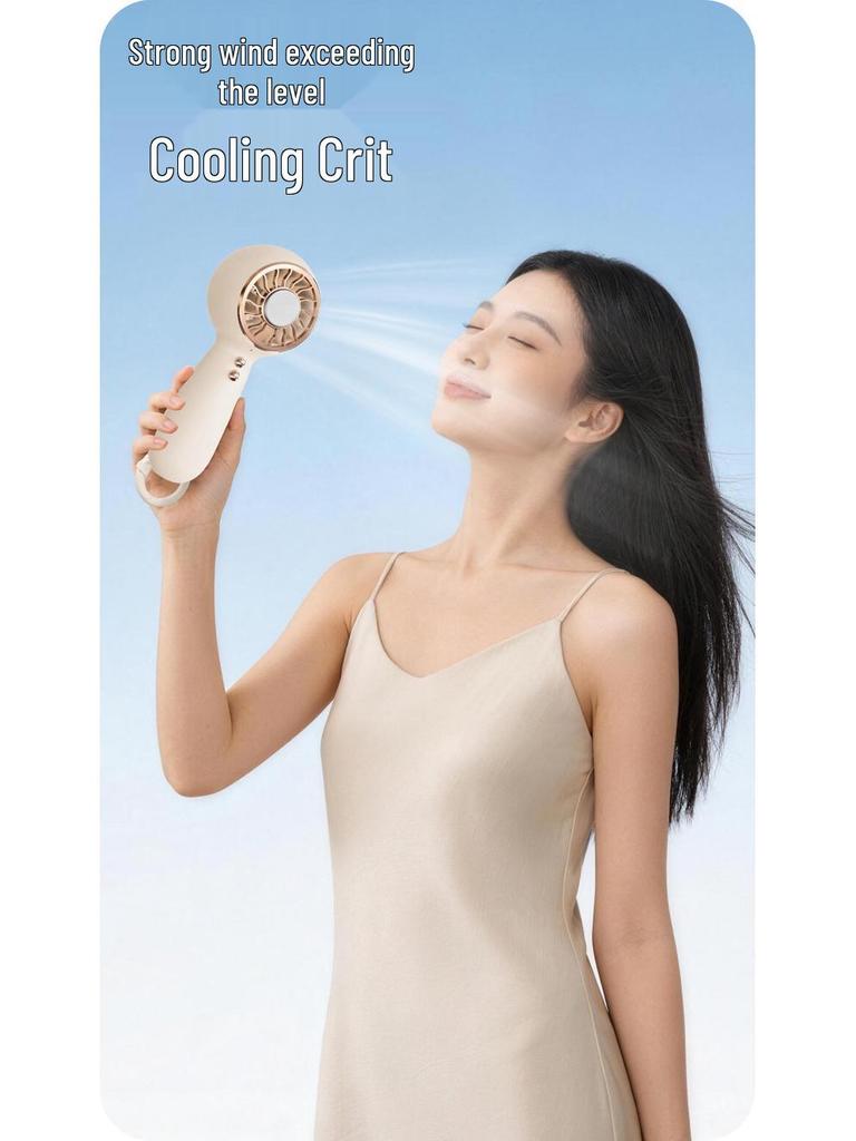 Portable Mini High-Speed USB Charging Fan with Silent Turbine and Ice Pack for Outdoor Use