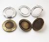 2pcs Inner 20mm Photo Locket Pendants Jewelry Tray Locket Pendant for DIY Cabochon Photo Essential Oil Diffuser Necklace