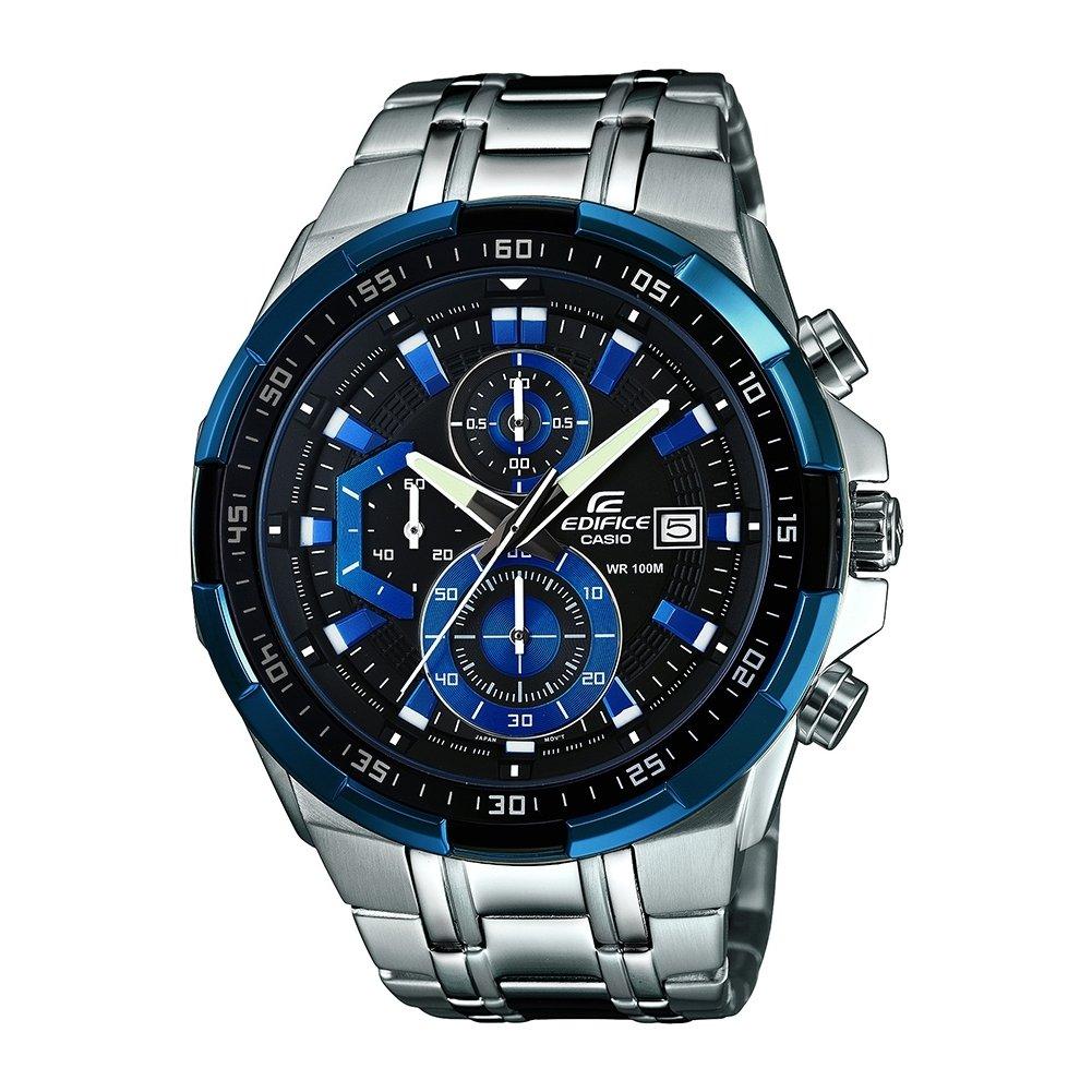 

Кварцевые мужские часы Casio EDIFICE EFR-539D-1A2V Черные/Синие [Импортные]