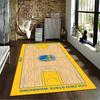 Tappeto con motivo del campo da basket dei Golden State Warriors per Decorazione della Casa Adatto per l'uso come antiscivolo per soggiorno camera da letto divani