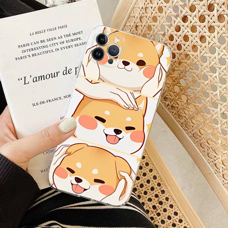 Cartoon Dog Corgi Phone Case Silicone Soft for iphone 14 13 12 11 Pro Mini XS MAX 8 7 6 Plus X XS XR Cover