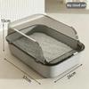 Pet Cat Toilet Semi Enclosed Splashproof Litter Container Easy Washing Bedpan Stable Sandbox Tool for Domestic Cat Young Kittens