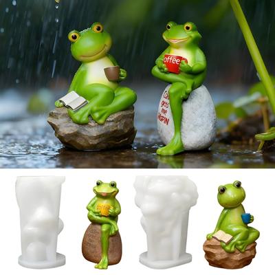 DIY Frosch Silikonform für Harz Kunst Handwerk Wiederverwendbare Tierförmige Formen Schreibtisch Garten Dekorationen Handgemachte Geschenkherstellung