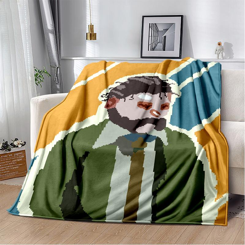 Disco Elysium Spiel Gamer Cartoon Decke, Weiche Überwurfdecke für Zuhause Schlafzimmer Bett Sofa Picknick Reise Büro Abdeckdecke Kinder