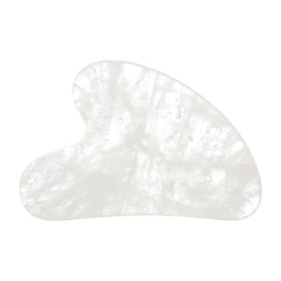 Gua-Sha-Gravurstein, weißer Quarz, 1 Stück