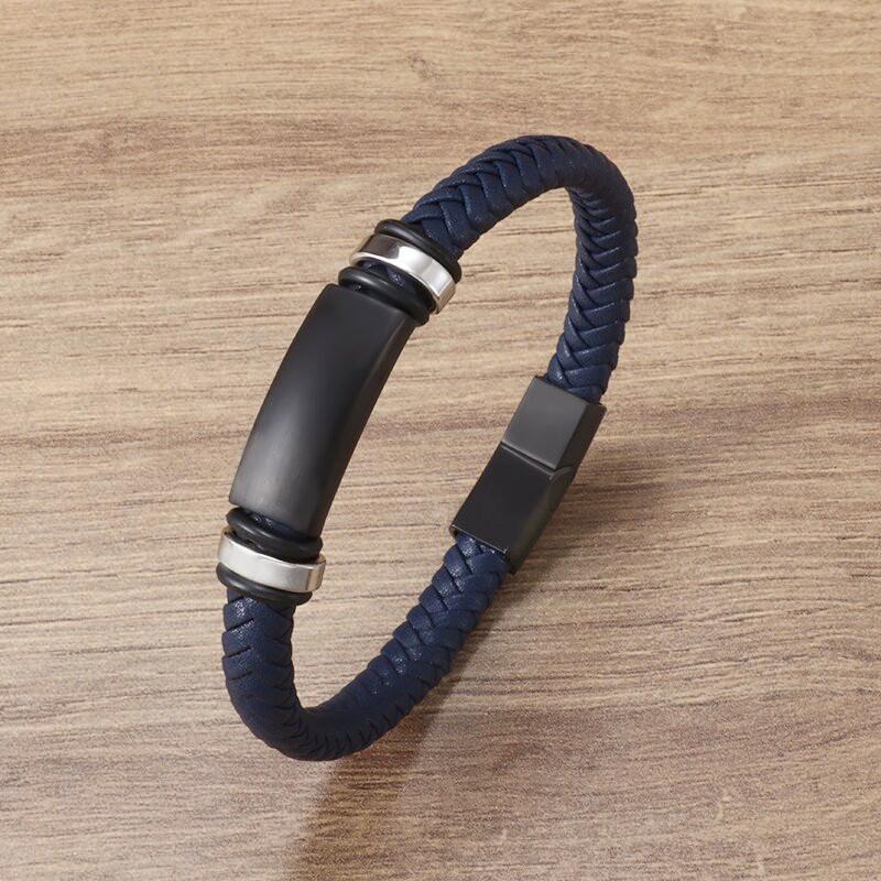 Classic Punk Metal Magnetic Clasp Multilayer Leather Bracelet for Men High Quality Handsome Party Jewelry Male Birthday Gift