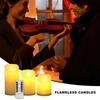 Flickering Flameless Candles 3X Battery Operated Flickering Led Candles With Remote Flameless Wax Pillar Candles Light
