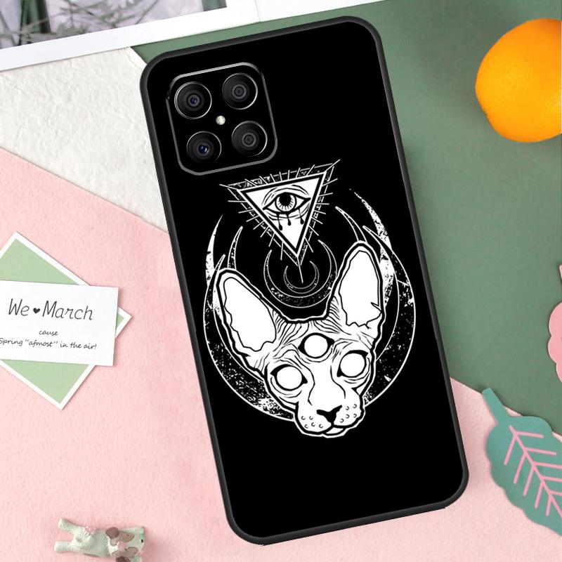 Witchcraft Witch Cat Case For Huawei P Smart 2019 2021 P20 P40 P30 Lite P50 Pro Nova 5T Honor X8 X9 50 70 Cover