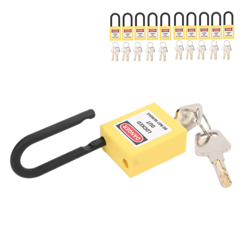 10 Sets 38mm Lockout Lock Dustproof Nylon Industrial Engineering Insulation Security Tool for Factories