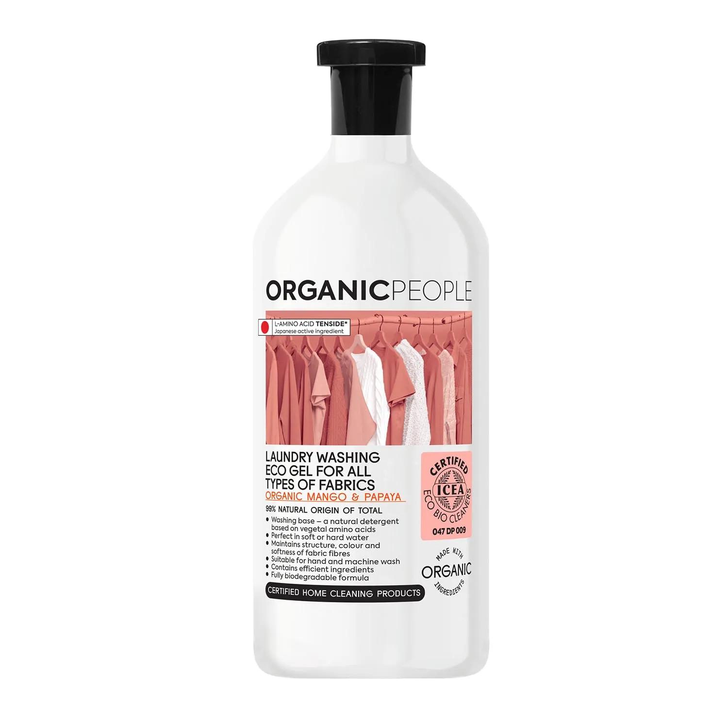 Organic People для всех типов тканей Эко-гель для стирки с ароматом манго и папайи 200 мл