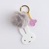 GreenFlash Miffy Fur Acrylic Keychain, Gray, BM-456