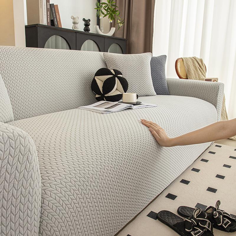 Stretch Couch Cover All-inclusive Thicken Sofa Covers with Elastic Bottom Pets Friendly Washable Furniture Protector 1-4 seater