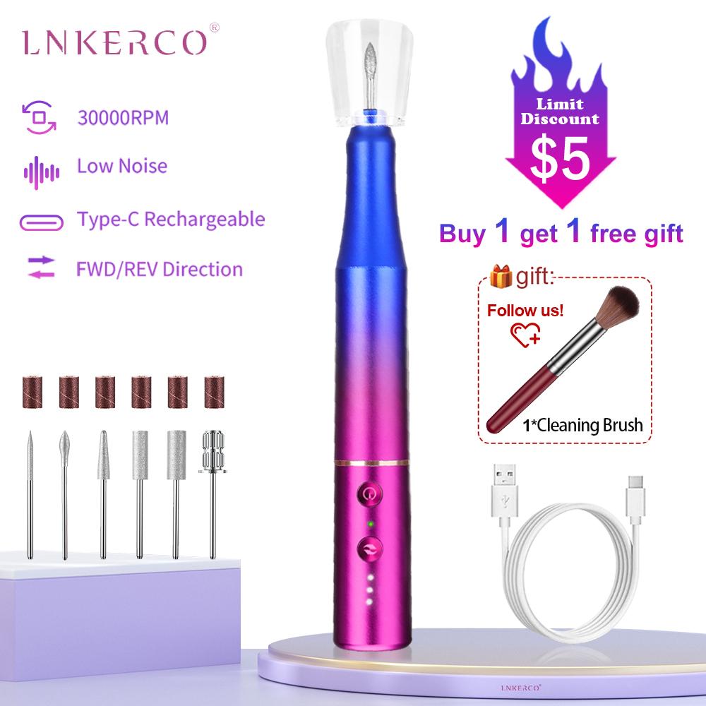 

Lnkerco 30000 об./мин. дрель для ногтей градиент цвета электрическая шлифовальная машинка для ногтей для маникюра набор фрез для снятия гель-лака