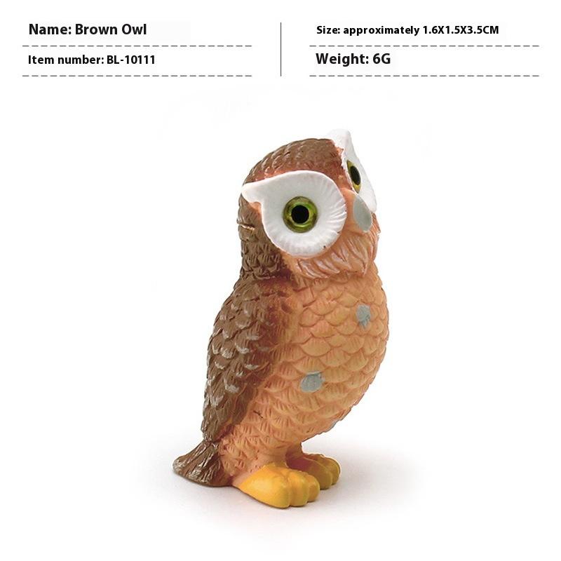 Wildlife Children's Science Education Cognitive Bird Model Simulation Owl Woodpecker Carving Ornament Toy