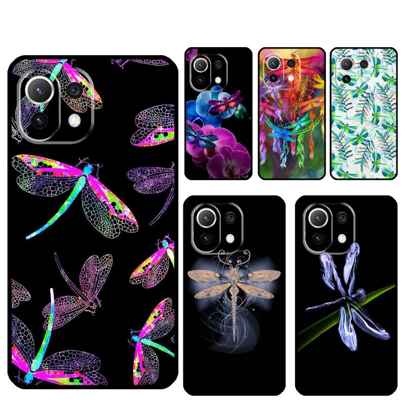 Colorful Dragonfly Cover For Xiaomi 14 13 15 Ultra 11T 12T 13T 14T Pro POCO X7 Pro X3 X5 X6 M6 F5 F6 Pro Case